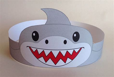 Printable Shark Headband Template